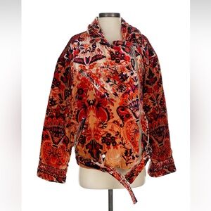 Free People Bailey Velvet Oversized Moto Jacket